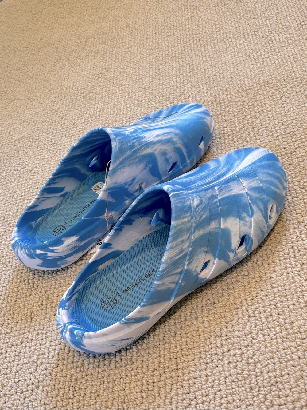 New Adidas ADICANE CLOG in Blue and White Marble